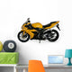 Yellow Sports Motorcycle Wall Decal