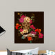 Skull and Flowers Day of the Dead Wall Mural