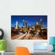 Atlanta downtown skyline during twilight blue hour 