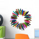 Colorful Circle Crayon Wall Decal