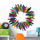 Colorful Circle Crayon Wall Decal