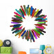 Colorful Circle Crayon Wall Decal