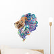 Lion with emerald mane. Wall Decal
