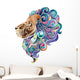 Lion with emerald mane. Wall Decal