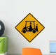 Golf Cart Crossing Caution Sign Wall Decal