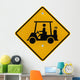 Golf Cart Crossing Caution Sign Wall Decal