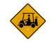 Golf Cart Crossing Caution Sign Wall Decal