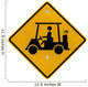 Golf Cart Crossing Caution Sign Wall Decal