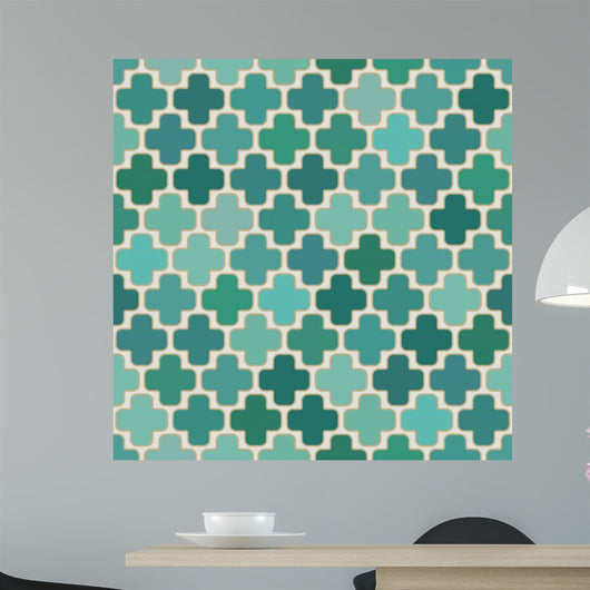 Seamless Islamic Cross Geometric Wall Decal