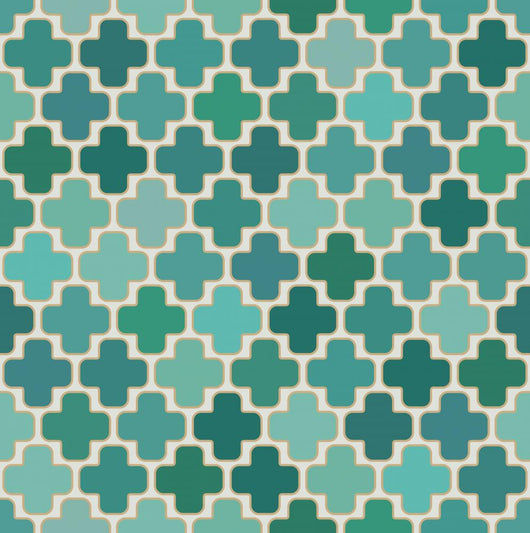 Seamless Islamic Cross Geometric Wall Decal