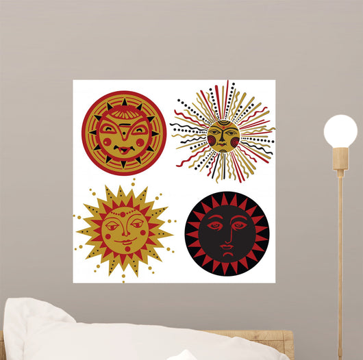 four kinds of sun in the old Russian style 