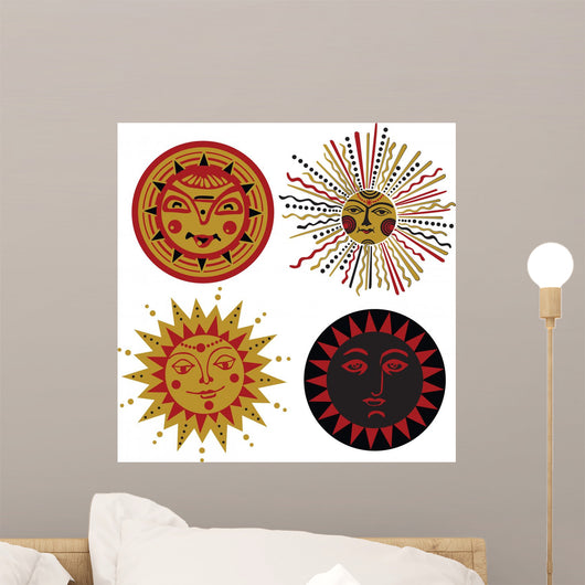 four kinds of sun in the old Russian style 