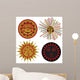 four kinds of sun in the old Russian style 
