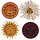four kinds of sun in the old Russian style 