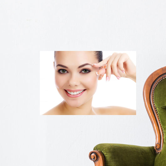 Cheerful female with fresh clear skin 