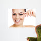 Cheerful female with fresh clear skin 