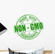 Made with Non - GMO ingredients stamp Wall Decal