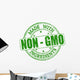 Made with Non - GMO ingredients stamp Wall Decal