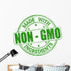 Made with Non - GMO ingredients stamp Wall Decal