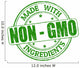 Made with Non - GMO ingredients stamp Wall Decal