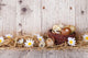 Easter eggs on wood Wall Mural