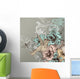 Elegant floral background with flowers and humming birds Wall Mural