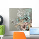 Elegant floral background with flowers and humming birds Wall Mural