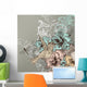 Elegant floral background with flowers and humming birds Wall Mural