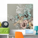 Elegant floral background with flowers and humming birds Wall Mural