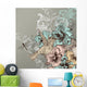 Elegant floral background with flowers and humming birds Wall Mural