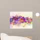 New York Skyline in Watercolor Background 