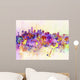 New York Skyline in Watercolor Background 
