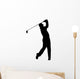 Golf Sport Silhouette - Golfer finished Tee-shot Wall Decal