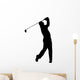 Golf Sport Silhouette - Golfer finished Tee-shot Wall Decal