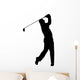 Golf Sport Silhouette - Golfer finished Tee-shot Wall Decal