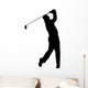 Golf Sport Silhouette - Golfer finished Tee-shot Wall Decal