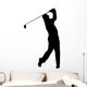Golf Sport Silhouette - Golfer finished Tee-shot Wall Decal