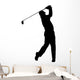 Golf Sport Silhouette - Golfer finished Tee-shot Wall Decal