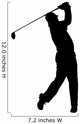 Golf Sport Silhouette - Golfer finished Tee-shot Wall Decal