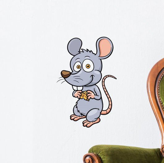 Vector illustration of cartoon rat Wall Decal