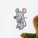 Vector illustration of cartoon rat Wall Decal