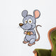 Vector illustration of cartoon rat Wall Decal