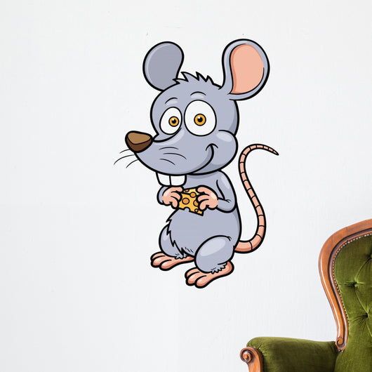 Vector illustration of cartoon rat Wall Decal