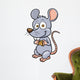 Vector illustration of cartoon rat Wall Decal