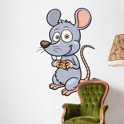 Vector illustration of cartoon rat Wall Decal
