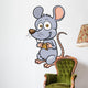 Vector illustration of cartoon rat Wall Decal