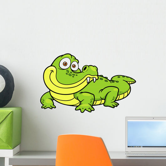 Vector illustration of Cartoon crocodile Wall Decal