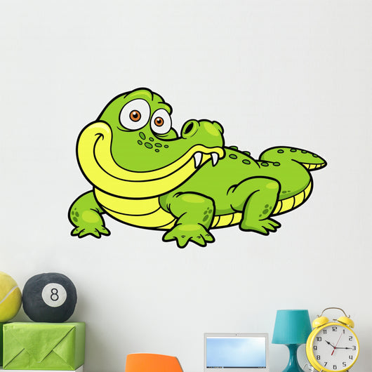 Vector illustration of Cartoon crocodile Wall Decal