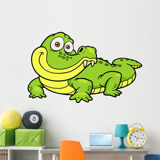 Vector illustration of Cartoon crocodile Wall Decal