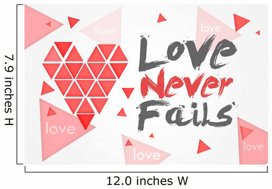Love Never Fails White Wall Decal